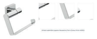 Držiak toaletného papiera Novaservis Ferro Greta chróm AGR33 1