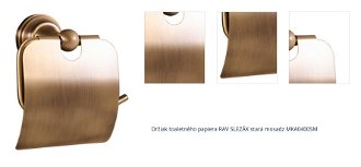 Držiak toaletného papiera RAV SLEZÁK stará mosadz MKA0400SM 1