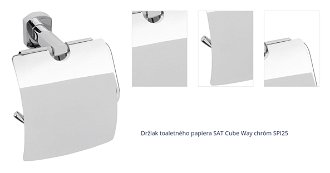 Držiak toaletného papiera SAT Cube Way chróm SPI25 1