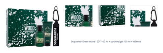 Dsquared² Green Wood - EDT 100 ml + sprchový gel 100 ml + klíčenka 1