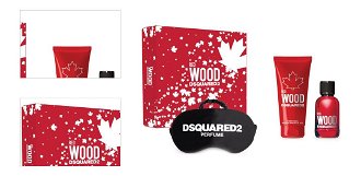 Dsquared² Red Wood - EDT 50 ml + sprchový gel 100 ml + maska na spaní 4