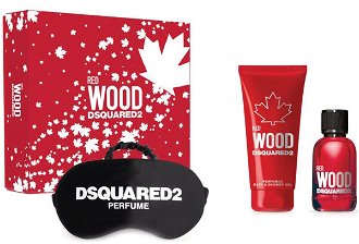 Dsquared² Red Wood - EDT 50 ml + sprchový gel 100 ml + maska na spaní