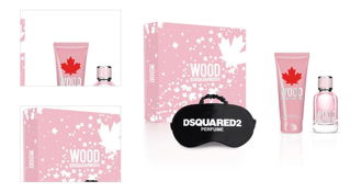 Dsquared² Wood For Her - EDT 50 ml + sprchový gel 100 ml + maska na spaní 4