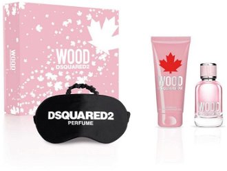 Dsquared² Wood For Her - EDT 50 ml + sprchový gel 100 ml + maska na spaní