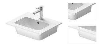 Duravit ME by Starck - Nábytkové umývadlo 530x430 mm, s WonderGliss, biela 3