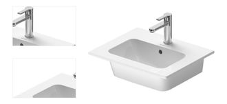 Duravit ME by Starck - Nábytkové umývadlo 530x430 mm, s WonderGliss, biela 4