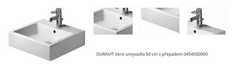 DURAVIT Vero umyvadlo 50 cm s přepadem 0454500000 1