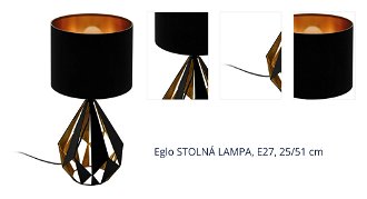 Eglo STOLNÁ LAMPA, E27, 25/51 cm 1