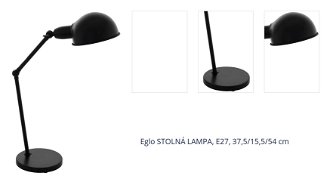 Eglo STOLNÁ LAMPA, E27, 37,5/15,5/54 cm 1