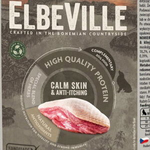 Elbevill dog krmivo v skle Calm Skin&Ant-Itching kačka so žihľavou 440 ml 5