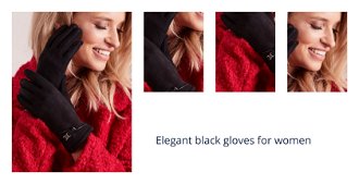 Elegant black gloves for women 1