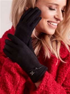 Elegant black gloves for women
