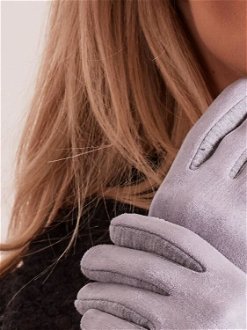 Elegant grey gloves for women 6