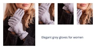 Elegant grey gloves for women 1