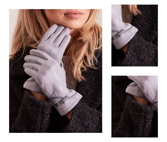 Elegant grey gloves for women 3