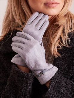 Elegant grey gloves for women 2