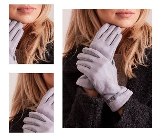 Elegant grey gloves for women 4
