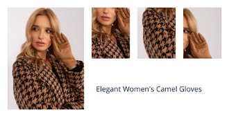 Elegant Women's Camel Gloves 1
