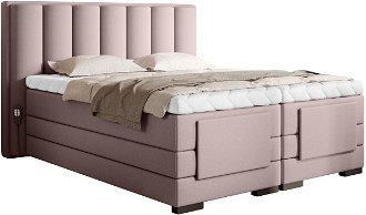 Elektrická polohovacia manželská posteľ Vajana 160 - svetloružová