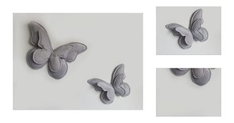 Dekoračné vankúšiky na stenu - motýle farba: sivá 3