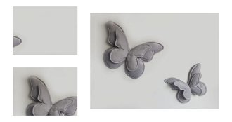 Dekoračné vankúšiky na stenu - motýle farba: sivá 4
