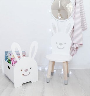 Detská stolička Zajačik farba: biela