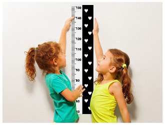 ELIS DESIGN detsky meter na stenu farba: čierna