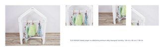 Detský stojan na oblečenie premium biely dostupné rozmery: 100 cm x 40 cm x 138 cm 1