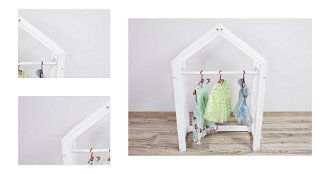 Detský stojan na oblečenie premium biely dostupné rozmery: 100 cm x 40 cm x 138 cm 4