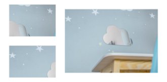 Dizajnové detské zrkadlo zajačik, oblak variant: oblak 4