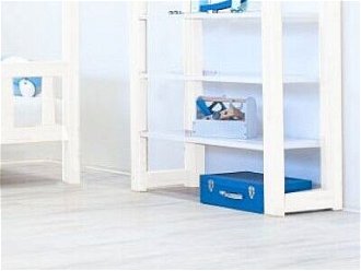 Domčeková posteľ dominant so zábranou premium biela rozmer lôžka: 100 x 190 cm, šuplík, nožičky: s nožičkami a so šuplíkom 9