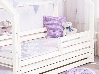 Domčeková posteľ Premium so šuplíkom biela rozmer lôžka: 70 x 140 cm, šuplík, nožičky: s nožičkami, bez šuplíka, zábrany: obe 5