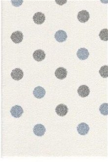 ELIS DESIGN koberec do izby s bodkami farba: krémovo/modrá - striebornosivá, rozmer: 100 x 160 cm 8