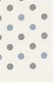 ELIS DESIGN koberec do izby s bodkami farba: krémovo/modrá - striebornosivá, rozmer: 100 x 160 cm 9