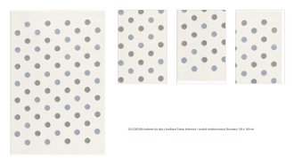 ELIS DESIGN koberec do izby s bodkami farba: krémovo/modrá - striebornosivá, rozmer: 100 x 160 cm 1