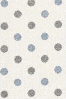 ELIS DESIGN koberec do izby s bodkami farba: krémovo/modrá - striebornosivá, rozmer: 100 x 160 cm 5