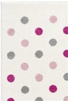 ELIS DESIGN koberec do izby s bodkami farba: krémovo/ružová - striebornosivá, rozmer: 120 x 180 cm 6