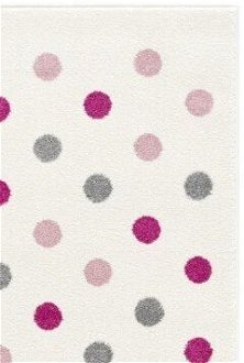 ELIS DESIGN koberec do izby s bodkami farba: krémovo/ružová - striebornosivá, rozmer: 120 x 180 cm 7