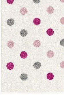 ELIS DESIGN koberec do izby s bodkami farba: krémovo/ružová - striebornosivá, rozmer: 120 x 180 cm 8