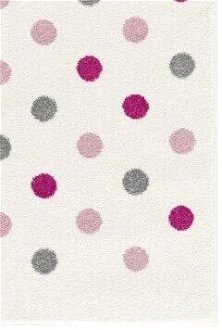 ELIS DESIGN koberec do izby s bodkami farba: krémovo/ružová - striebornosivá, rozmer: 120 x 180 cm 9