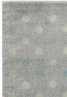 ELIS DESIGN koberec do izby s bodkami farba: strieborno/sivá - mätová, rozmer: 100 x 160 cm 6