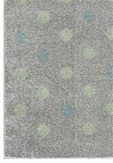 ELIS DESIGN koberec do izby s bodkami farba: strieborno/sivá - mätová, rozmer: 100 x 160 cm 8