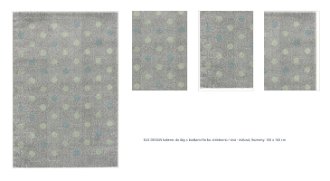 ELIS DESIGN koberec do izby s bodkami farba: strieborno/sivá - mätová, rozmer: 100 x 160 cm 1