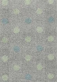 ELIS DESIGN koberec do izby s bodkami farba: strieborno/sivá - mätová, rozmer: 100 x 160 cm 5