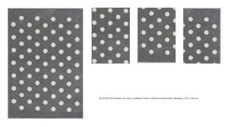 ELIS DESIGN koberec do izby s bodkami farba: striebornosivá - biela, rozmer: 100 x 160 cm 1