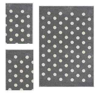 ELIS DESIGN koberec do izby s bodkami farba: striebornosivá - biela, rozmer: 100 x 160 cm 4