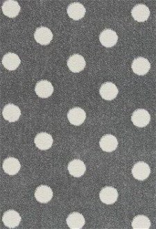 ELIS DESIGN koberec do izby s bodkami farba: striebornosivá - biela, rozmer: 100 x 160 cm 5