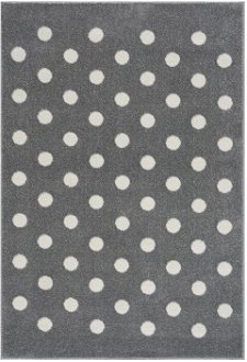 ELIS DESIGN koberec do izby s bodkami farba: striebornosivá - biela, rozmer: 100 x 160 cm 2