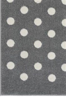 ELIS DESIGN koberec do izby s bodkami farba: striebornosivá - biela, rozmer: 160 x 230 cm 8