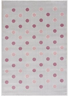 ELIS DESIGN koberec do izby s bodkami farba: striebornosivá - ružová, rozmer: 120 x 180 cm 2